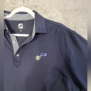 FJ Foot Joy Polo Large Mens Utah Jazz Golf Sports Short Sleeve Shirt Basketball